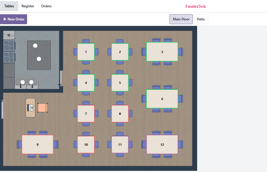 Floor Plan Restaurent Pos - Floor Plan Feature